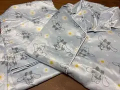 匿名配送 美品 GU サンリオ シナモン 水色 サテンパジャマセット