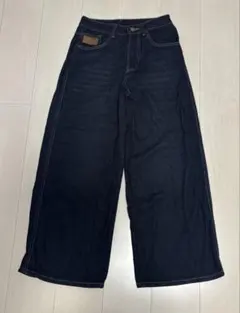 ワイドレッグ デニムパンツ インディゴ