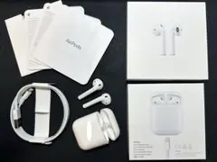 AirPods 第2世代 本体+充電ケース+付属品フルセット、刻印あり