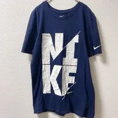 ナイキ Tシャツ クルーネック ロゴ S 紺 綿 スポーツのサムネイル