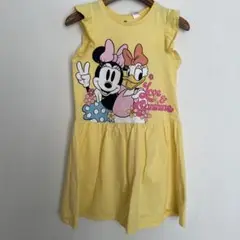 H&M ミニーちゃん デイジー 黄色 ワンピース 140