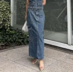 新品SeaRoomlynn Denimカーゴストレートスカート M