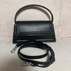 【3/27まで‼️】ZARAショルダーバッグ ハンドバッグ ブラック