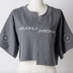 VIOLETTA ピグメント加工風クロップドTシャツ