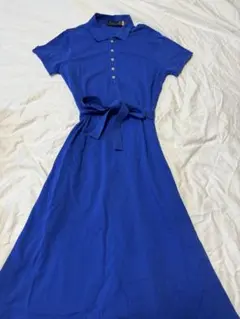 美品　POLO Ralph Lauren ポロシャツ　ワンピース　ロング　ブルー