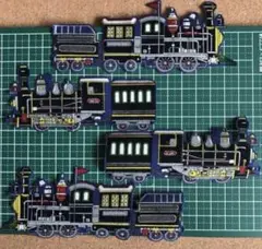 レトロ汽車　アイロンワッペン4枚⭐️セット