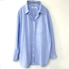スローブイエナ定価10450円コットンブロードベーシックシャツ　ブルー