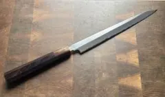 尺300mm 柳刃包丁 墨流しダマスカス　天然牛角黒檀八角柄　刺身包丁 和包丁 切付柳刃包丁 300mm 墨流しダマスカス 黒檀水牛角柄 - メルカリ