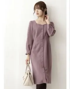 プロポーションボディドレッシング　フロントボタンワンピース