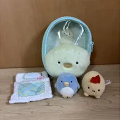 すみっコぐらし てのりぬいぐるみセット ぬいぐるみ2体 ベッド バック付き