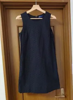 黒のノースリーブワンピース Mサイズ(GapのXS)　膝丈　綿100%