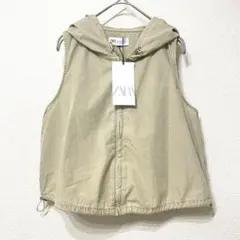 ザラ　ZARA マウンテンパーカー　ジャケット　ベスト　コットン100% M