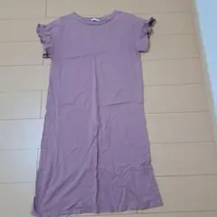 GU フレアスリーブ ワンピース ピンク L