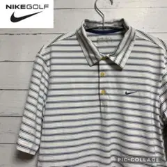 GOLF NIKE ナイキゴルフ ゴルフウェアポロシャツボーダーメンズM