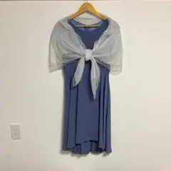 ブルーグレー ドレス ショール セット