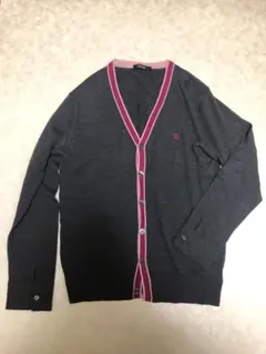 BURBERRY BLACK LABEL グレー カーディガン　バーバリー