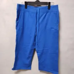 ほぼ新品ユニクロUNIQLOレディース青色薄手スウスウェットハーフパンツＬ