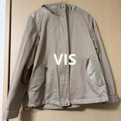 ビス ViS 裏ボアフード付き 中綿ジャケット ゴールドジップ ポケット 