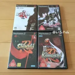 忍道 戒、天誅 紅、Shinobi、Kunoichi -忍-の4本セット　PS2