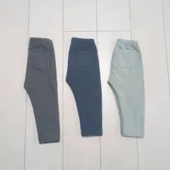 ユニクロ UNIQLO フリース レギンス 3枚 セット まとめ売り 80