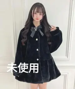 amlycity りなてぃ ラメボアブルゾン ブラック - メルカリ