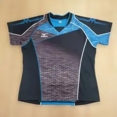 Mizuno 卓球ウェア M (Women's) ブラック/ブルー練習着美品