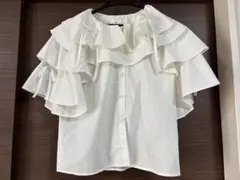 値下げ！激カワ！大人気merry jennyのフリルティアードブラウス白♡♡
