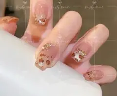 ヒョウ柄ネイルチップセット L&R