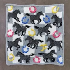 【中古品】フェイラー スプリントホース タオルハンカチ 馬