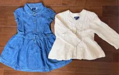 ベビーギャップ　ワンピース&カーディガンセット