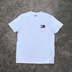 TOMMY JEANS ロゴ刺繍 Tシャツ ホワイト