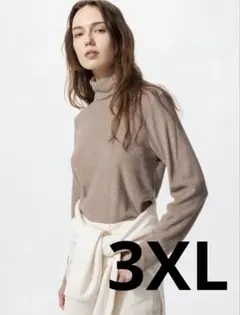 【美品】3XL ヒートテックフリースタートルネック ユニクロ UNIQLO
