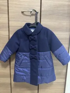 ＊familiar＊ ネイビー 中綿コート 90cm