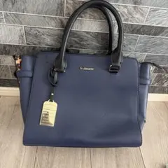 & chouette ハンドバッグ ネイビー レオパード