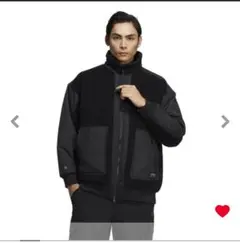 タグ付き激安最安セール　アディダス　ボアジャケット　フリース　極暖　黒　もこもこ