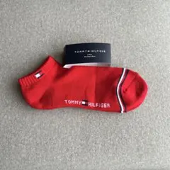 新品未使用 TOMMY HILFIGER レッド ショートソックス