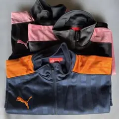 プーマ ジャージ 上 3点セット S-Mジャケット PUMAピンク チャコール