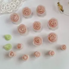 51 薔薇　くすみピンク　ハンドメイド 花　デコ　パーツ　アクセサリー　資材