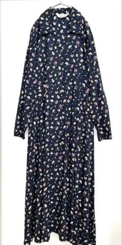 エディーバウアー 花柄 シャツワンピース ロング {美品}
