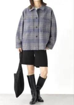 LEPSIM チェックオーバーシャツジャケット フリーサイズ