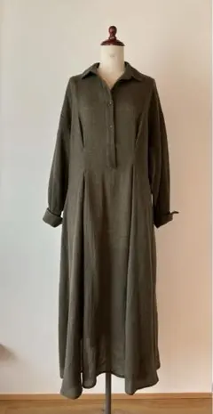 アウターサンセット　ロングワンピース バックギャザー逸見えみり アウターサンセット ロングワンピース バックギャザー逸見えみり