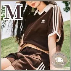 新品！adidas Originals ワッフル ポロシャツ ブラウン 韓国XL - メルカリ