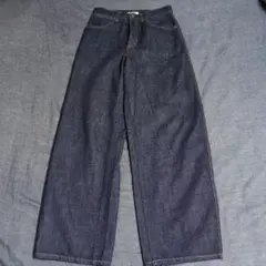 UNIQLO U ワイドレッグデニムパンツ ダークブルー