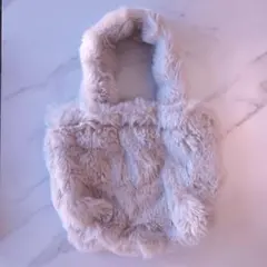 【未使用】エコファーバッグ トートバッグ ベージュ LUXZA