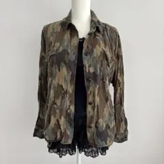moussy カモフラージュ ミリタリーシャツ freesizeのサムネイル