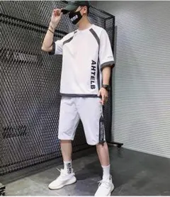 半袖 ｔシャツ カジュアル アウタドア セットアップ ２点セット