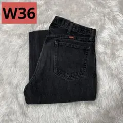 RUSTLER ラスラー ブラックデニム W36 フェード ストレート