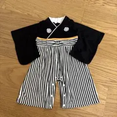 Aenak 袴ロンパース 男の子 サイズ80 黒