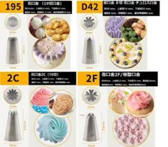 1個8切口金 クリームケーキ絞り口金D42 花口金  絞り口金 絞り器 絞り口