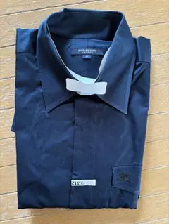 BURBERRY 紺色Mサイズ メンズ長袖ドレスシャツ